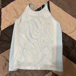 Kids all in motion blue swirl tank top